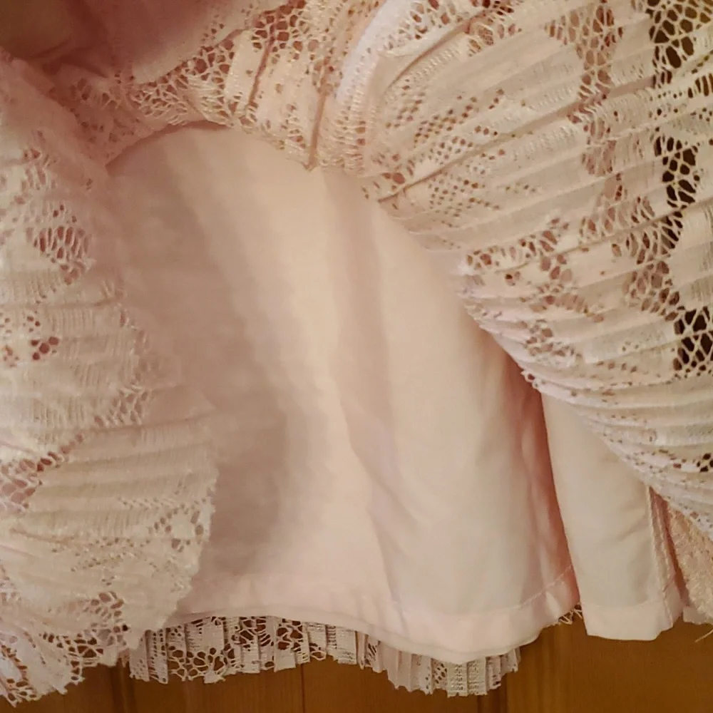 Just One You Carter's‎ Girls Pink Pleated Lace Dress Size 12M